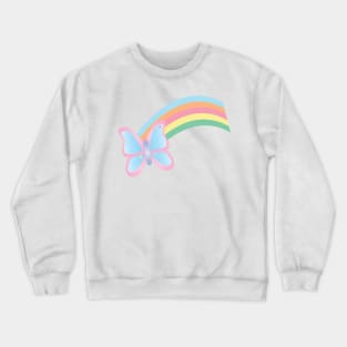 Butterfly and Rainbow Colorful Crewneck Sweatshirt